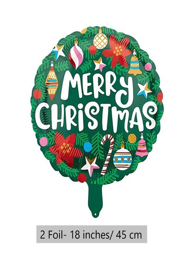 Infispace Christmas Theme Foil Balloon Bouquet for X-Mas Home & Office Party Decoration- Pack of 5 (Christmas Gift) - Image 3